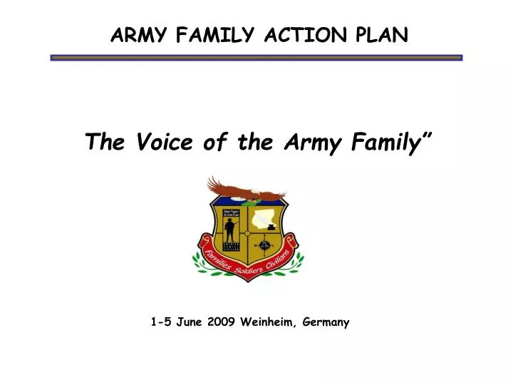 the voice of the army family
