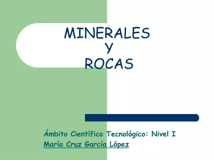 minerales y rocas