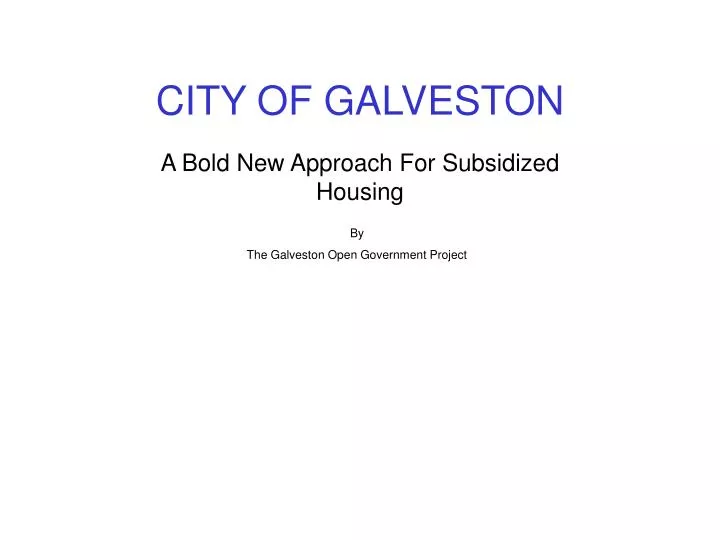 city of galveston
