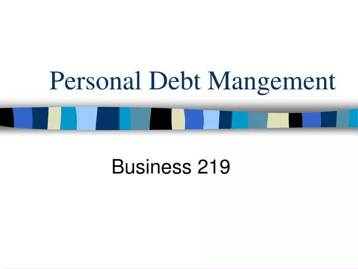 personal debt mangement