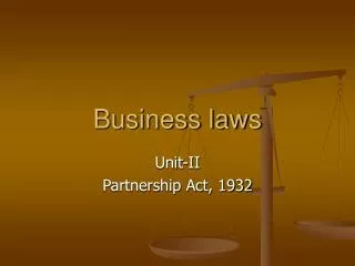 Business laws