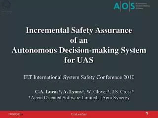 IET International System Safety Conference 2010