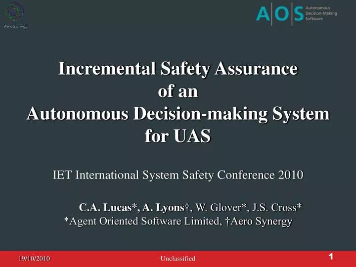 iet international system safety conference 2010