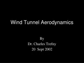 Wind Tunnel Aerodynamics