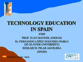 TECHNOLOGY EDUCATION IN SPAIN
