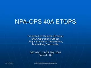 NPA-OPS 40A ETOPS