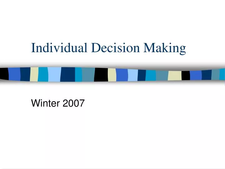 individual decision making