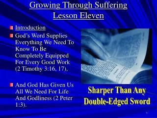 Growing Through Suffering Lesson Eleven
