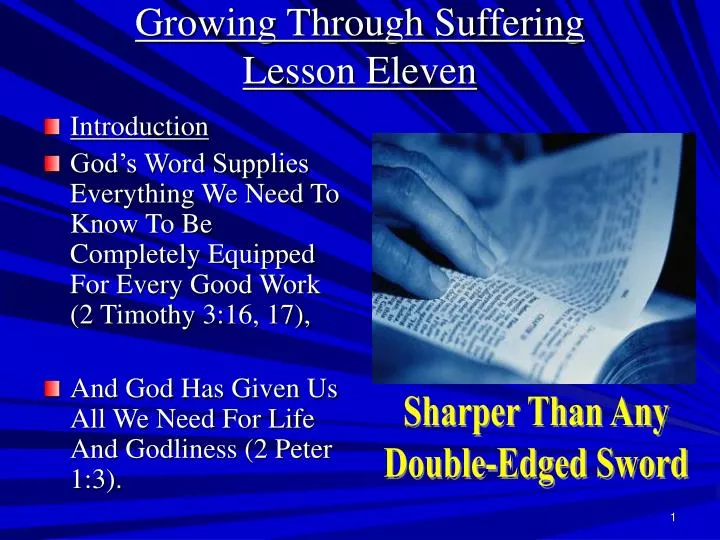 growing through suffering lesson eleven