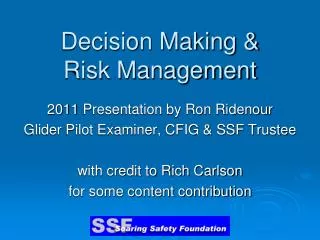Decision Making &amp; Risk Management