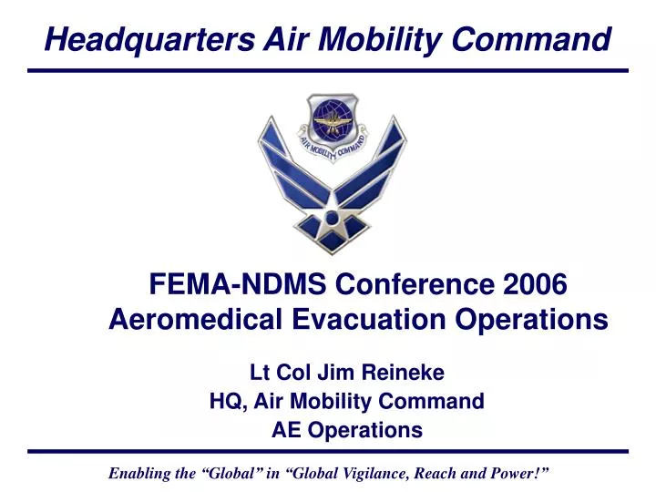 fema ndms conference 2006 aeromedical evacuation operations