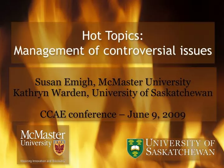 hot topics management of controversial issues
