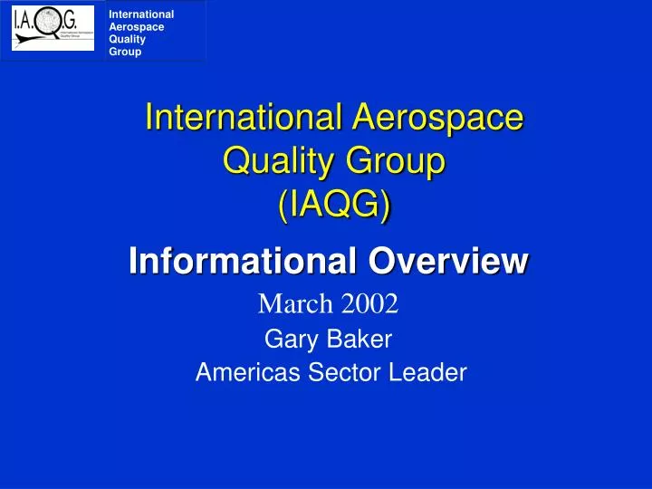 international aerospace quality group iaqg