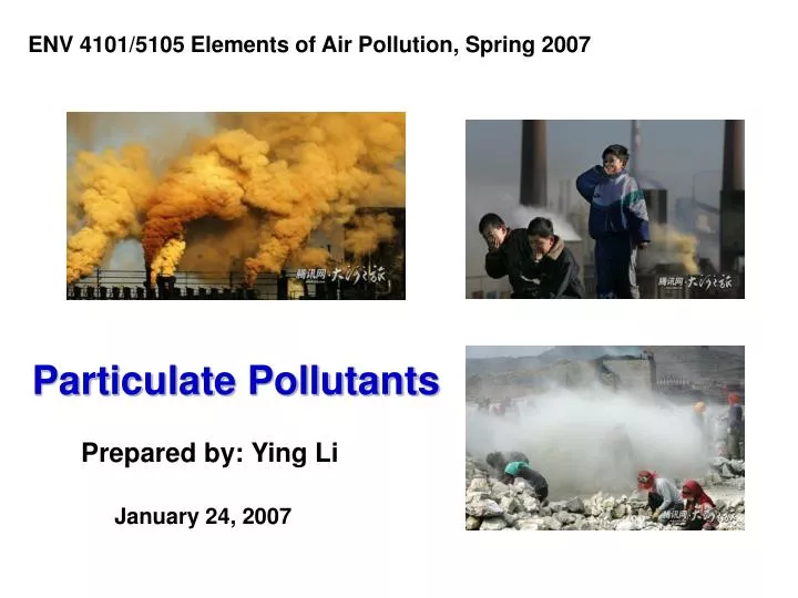 particulate pollutants