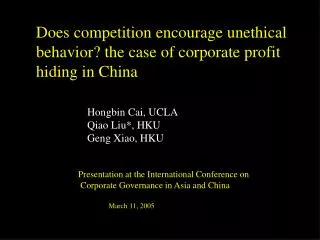 Does competition encourage unethical behavior? the case of corporate profit hiding in China
