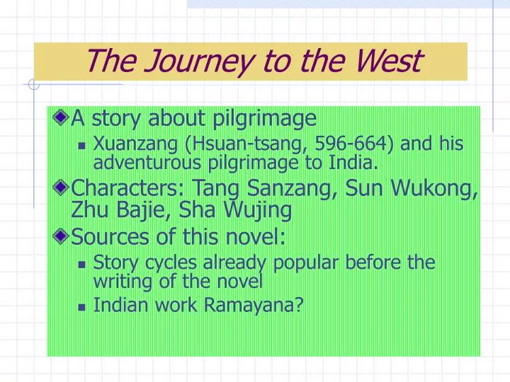 the journey to the west