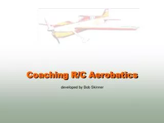 Coaching R/C Aerobatics
