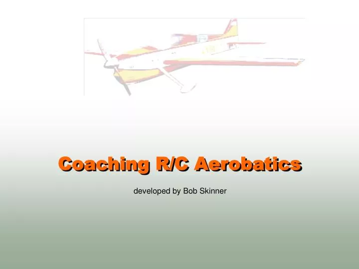 coaching r c aerobatics