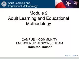 Module 2 Adult Learning and Educational Methodology