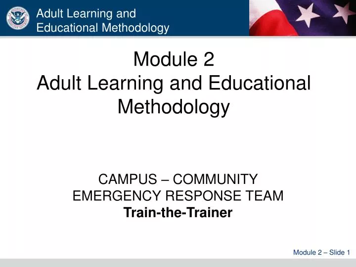 module 2 adult learning and educational methodology