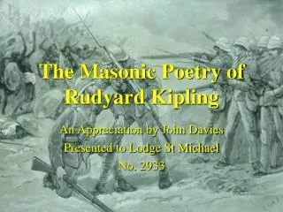 The Masonic Poetry of Rudyard Kipling
