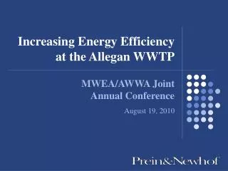 Increasing Energy Efficiency at the Allegan WWTP