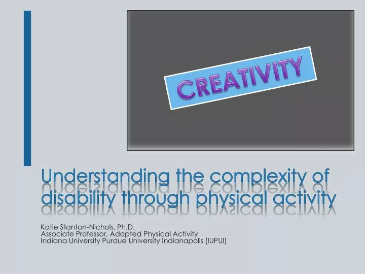 understanding the complexity of disability through physical activity