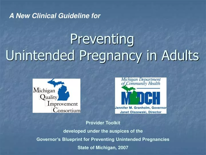 preventing unintended pregnancy in adults