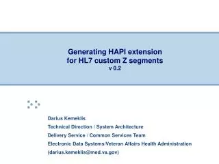 Generating HAPI extension for HL7 custom Z segments v 0.2