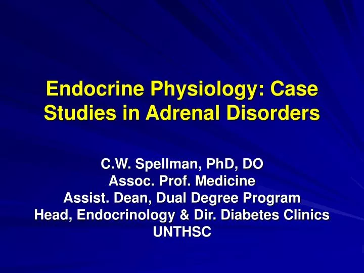 endocrine physiology case studies in adrenal disorders