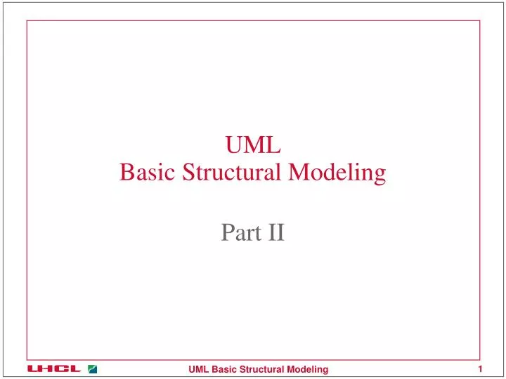 uml basic structural modeling