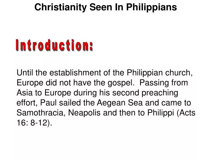 christianity seen in philippians