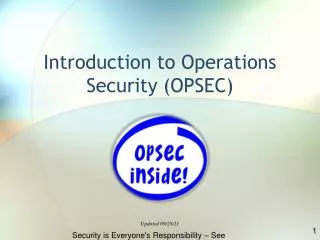 Introduction to Operations Security (OPSEC)