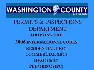 PERMITS &amp; INSPECTIONS DEPARTMENT