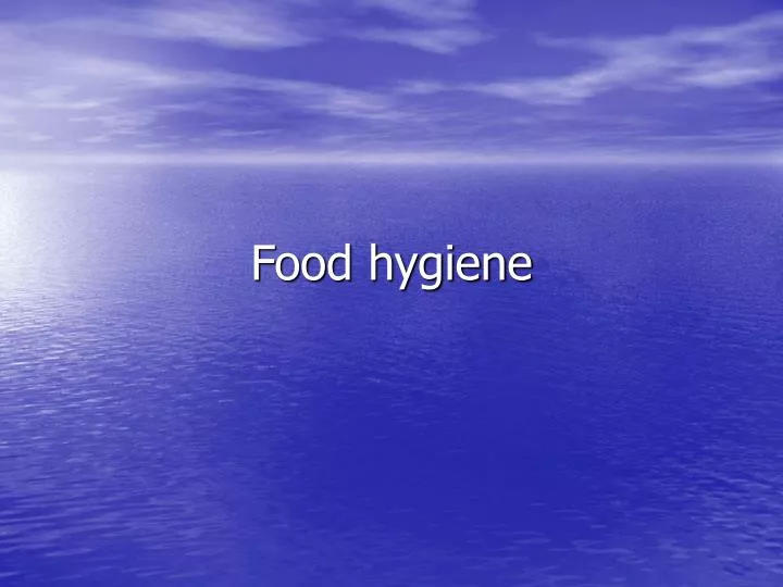 food hygiene