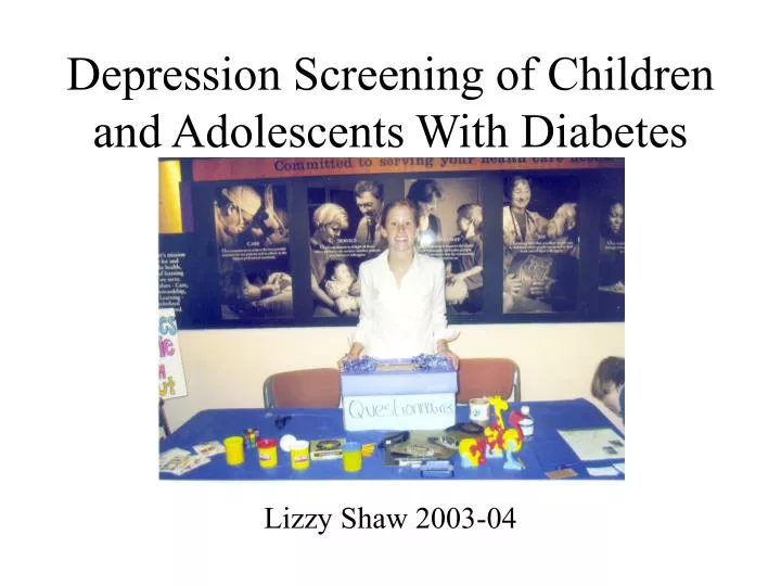 depression screening of children and adolescents with diabetes