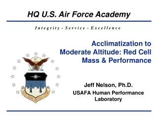 Acclimatization to Moderate Altitude: Red Cell Mass &amp; Performance