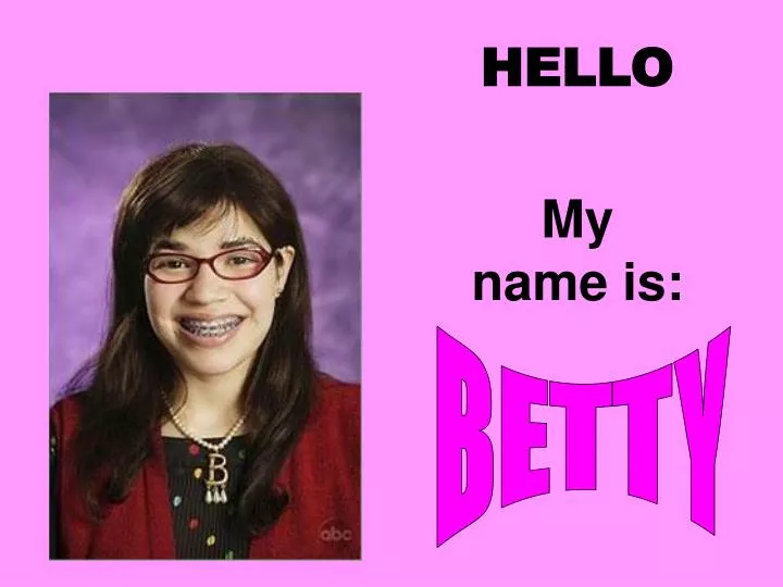 hello my name is