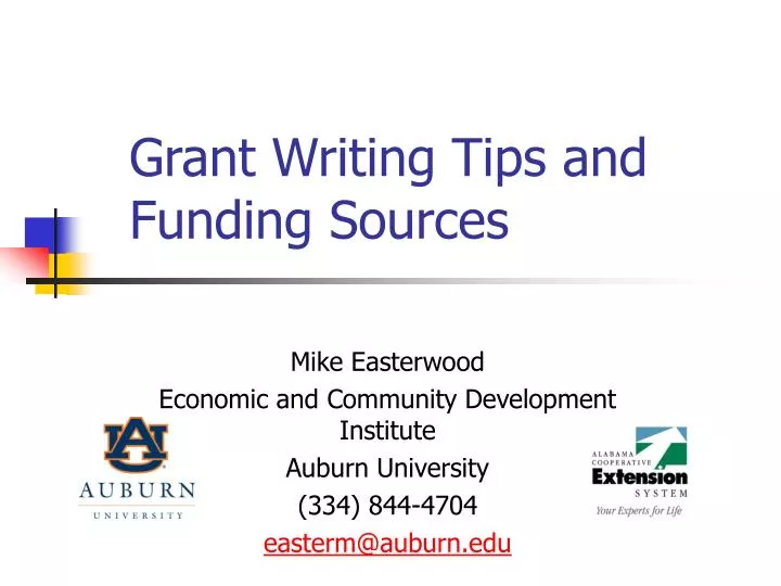 grant writing tips and funding sources
