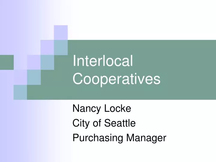 interlocal cooperatives