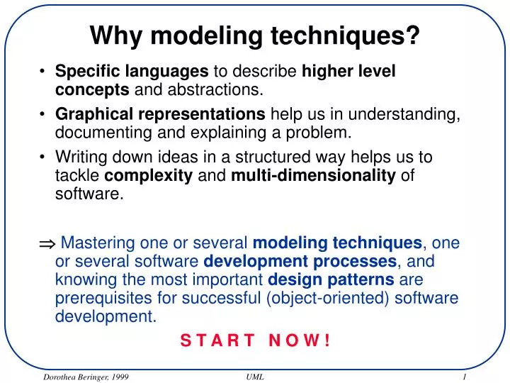 why modeling techniques