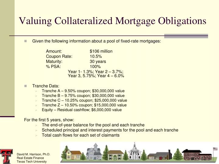 valuing collateralized mortgage obligations