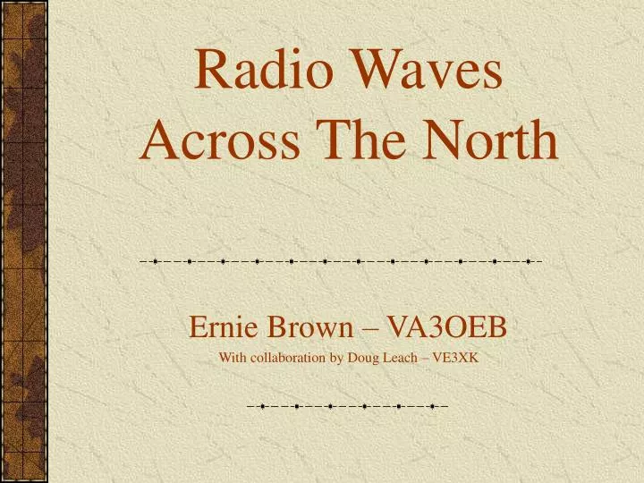 radio waves across the north