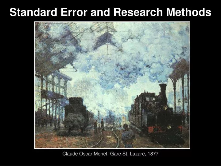 standard error and research methods