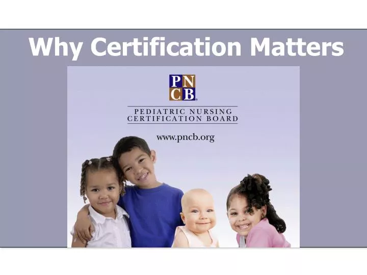 why certification matters