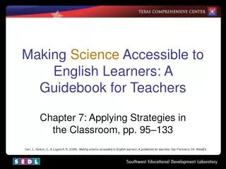 Making Science Accessible to English Learners: A Guidebook for Teachers