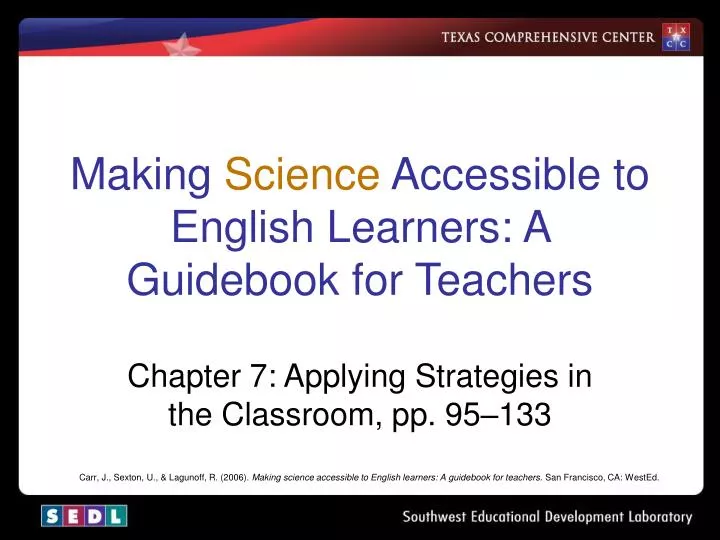 making science accessible to english learners a guidebook for teachers