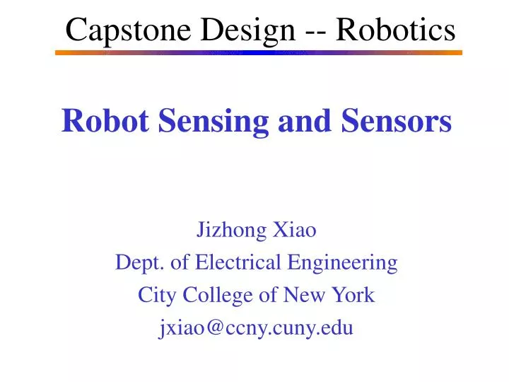 robot sensing and sensors