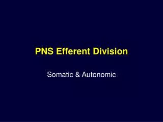 PNS Efferent Division