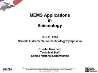 MEMS Applications in Seismology